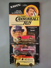 3 CANNON BALL RUN CARS FERRARI, CHEVY, AMBULANCE ERTL 1981 1/64 "READ"