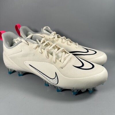 Nike Alpha Huarache Pro Lacrosse White Cleats CW4439-116