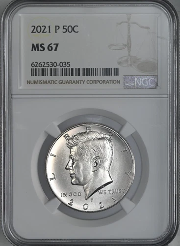 2021-P  50C KENNEDY HALF DOLLAR (CLAD) "PHILADELPHIA MINT" NGC MS67 #6262530-035