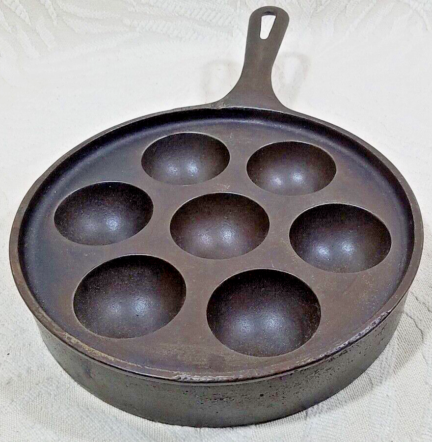 VINTAGE GRISWOLD 962 No. 32 CAST IRON AEBLESKIVER DANISH CAKE PAN / SKILLET eBay