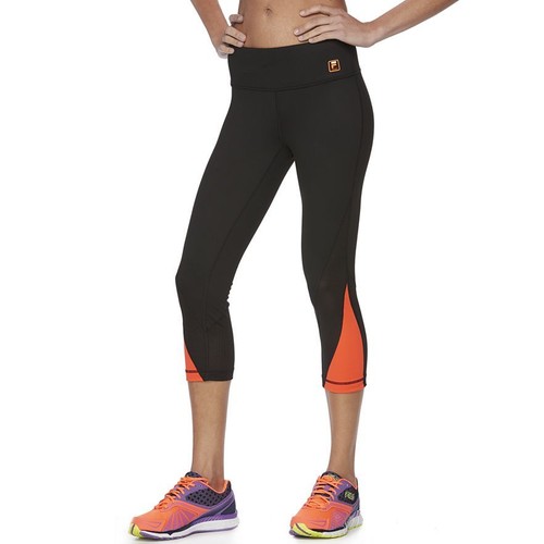 FILA SPORT Women's Black Mesh Printed 