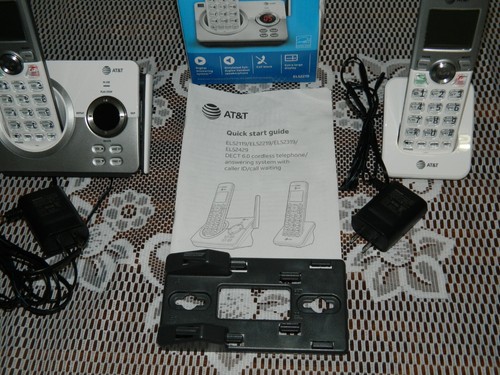 AT&T 2 Handset Answering System Caller ID X-Large Display in Box Slightly Used - Zdjęcie 5 z 19