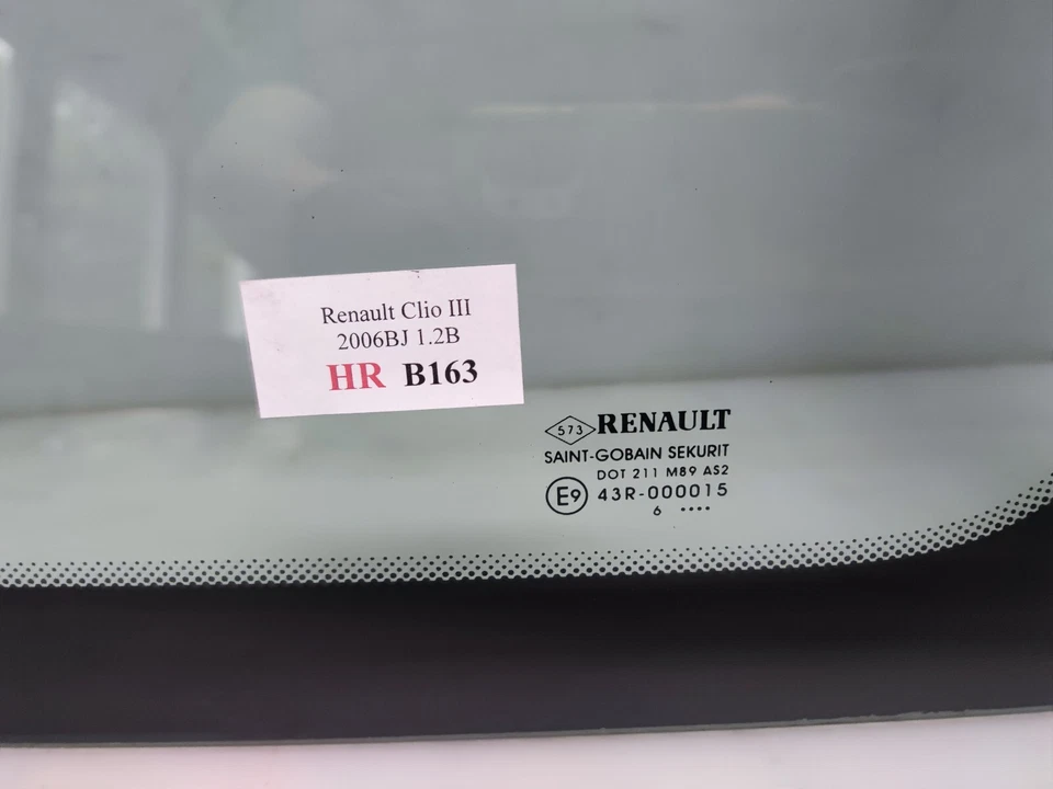 Seitenscheibe Hinten Rechts HR | Renault Clio III BR0/1 CR0/1 1.2B 06BJ B163 - Bild 2 von 3
