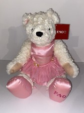 NEW FAO Schwarz Ballerina Pink Tutu Plush Bear New With Tags Collectible RARE