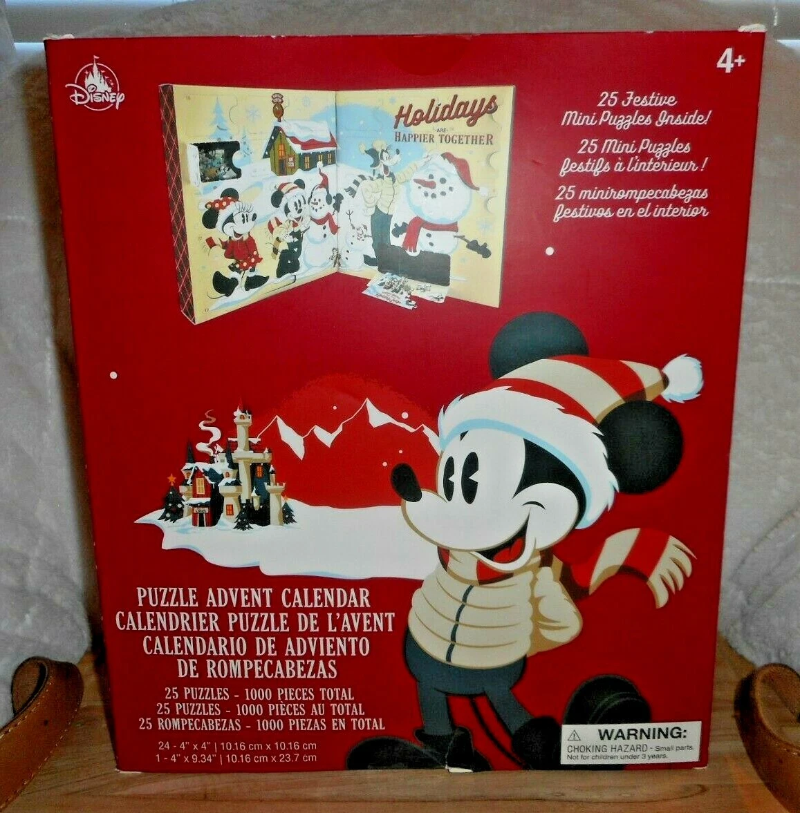 Beneficiario Introducir erección DISNEY CHRISTMAS MICKEY MOUSE PUZZLE ADVENT CALENDAR 25 FESTIVE MINI PUZZLES  NEW | eBay