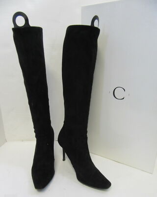 CASADEI Black Suede Danio Stretch Nero Boots Size 7