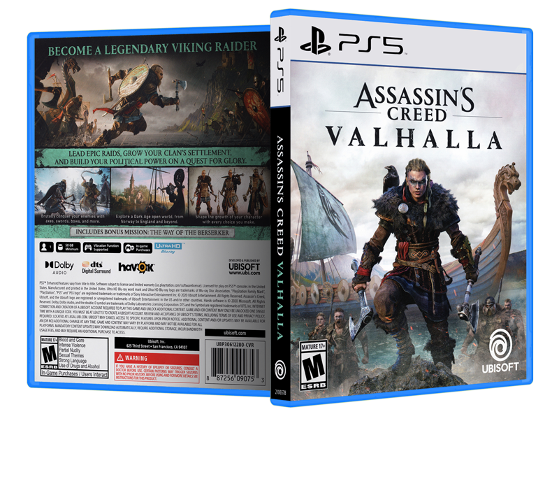 【新品未開封品】PS5 ASSASSINS CREED VALHALLA 初回 Assassin's Creed - Valhalla FEMALE CUSTOM PS5 Cover and Case