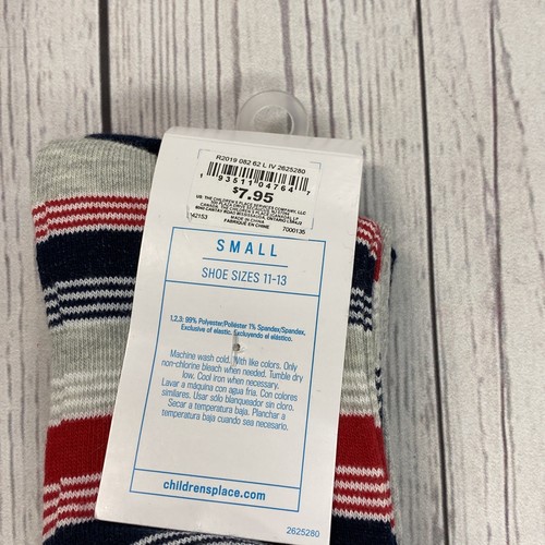 New The Childrens Place Kids Youth Small Crew Socks 3pack Shoe Sizes 11-13 - Picture 4 of 5