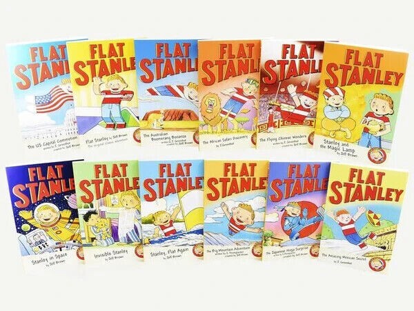 Jeff Brown The Flat Stanley Adventure Collection 12 Books Set Invisible Stanley