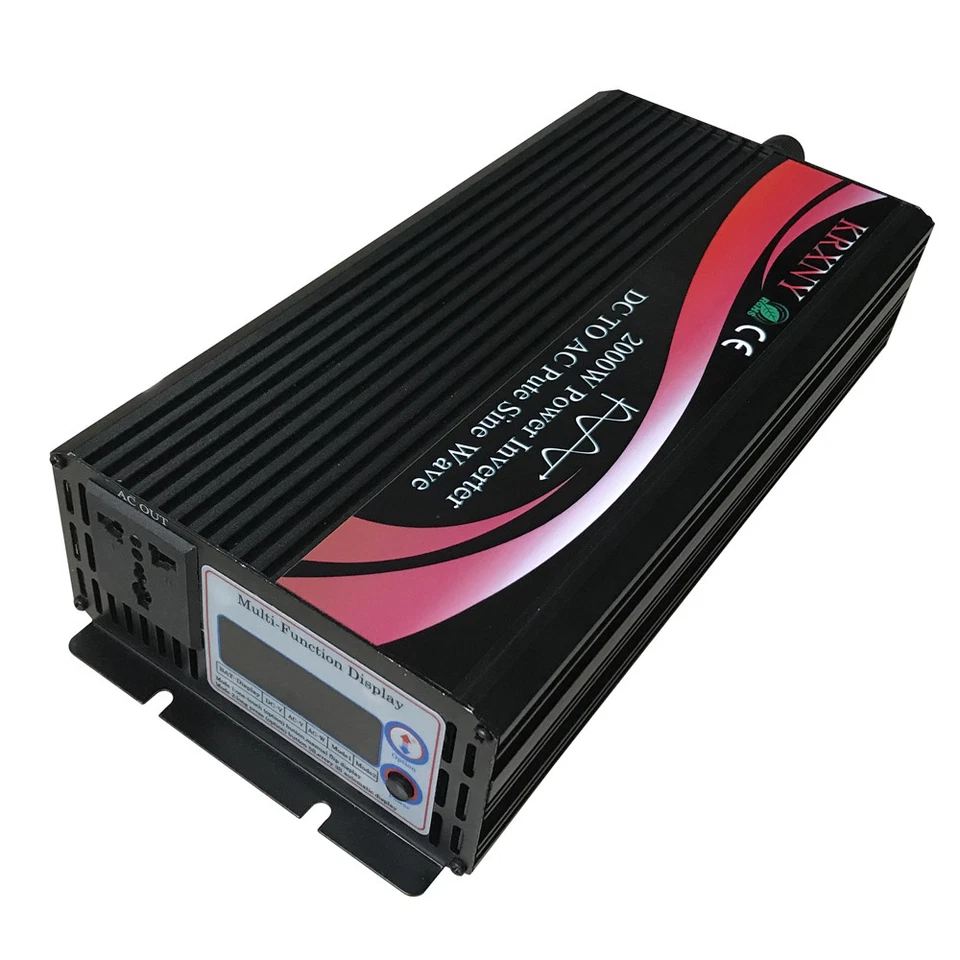 LCD Off Grid Pure Sine Wave Power Inverter 1500W/2000W 12V/24V to 230V 50HZ - Image 4 of 4