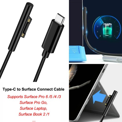 Surface Plug to USB Type C Charging Cable For Surface Pro 3 4 5 6 Go Book 15V AU - Picture 5 of 8