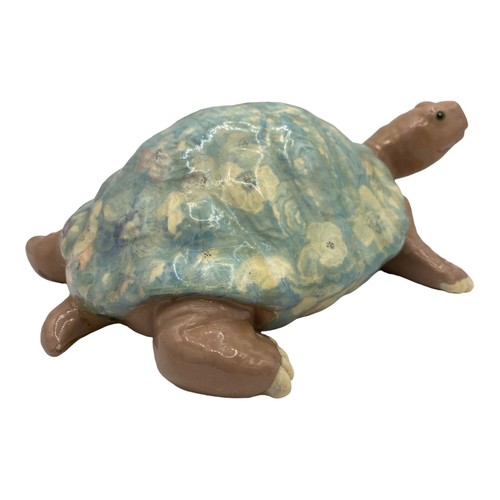 Schildkröte Figur Decoupage Floral Chintz 9,5" L Vintage 80er Retro Kitsch - Bild 2 von 12