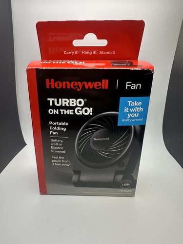 Honeywell Turbo Portable Folding Personal Fan, HTF090B Black NIB - Picture 1 of 4