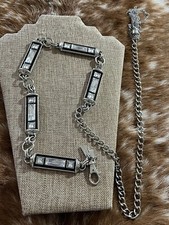 Chicos Metal Bling Belt W/tassel - Size M /L - 41 Inches To Last Link