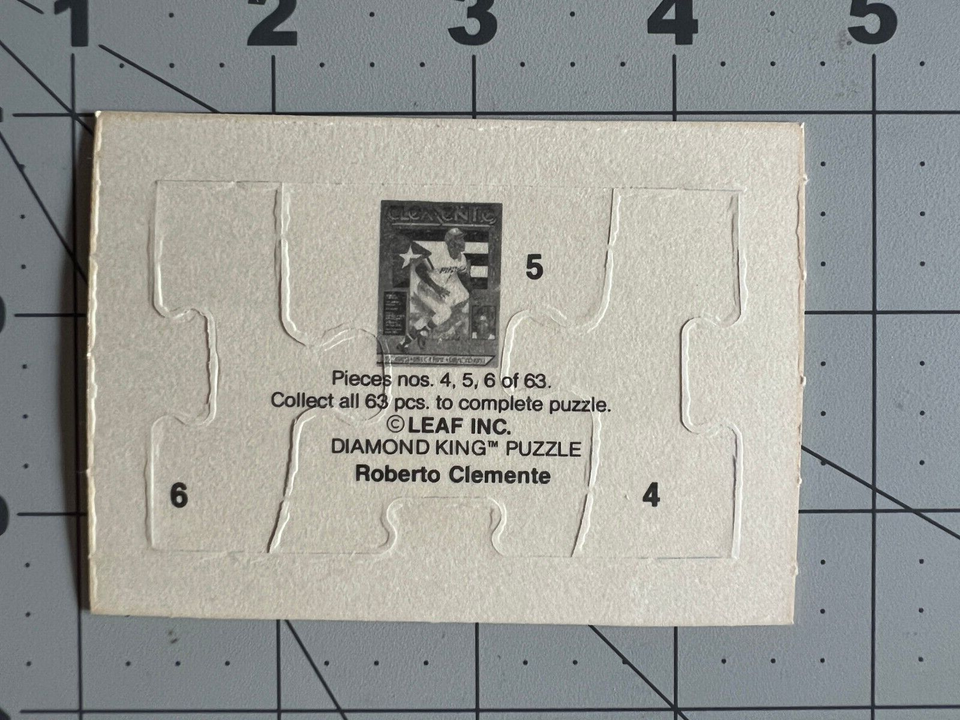 Roberto Clemente 1987 Donruss Leaf Diamond King Trading Card Puzzle 4