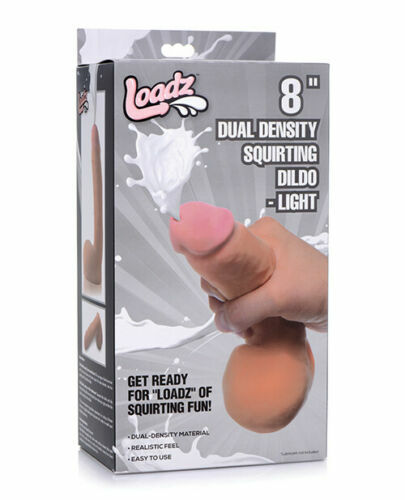 LOADZ SQUIRTING DUAL DENSITY DILDO 8 INCH DONG REAL - Picture 2 of 5