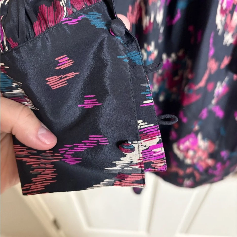 Lux. Vestido gravata 100% seda e algodão boêmio estampa Ikat - Imagem 3 de 4