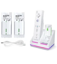 2pcs Rechargeable Battery Pack for Wii WiiU Remote Conroller, Charger Station...