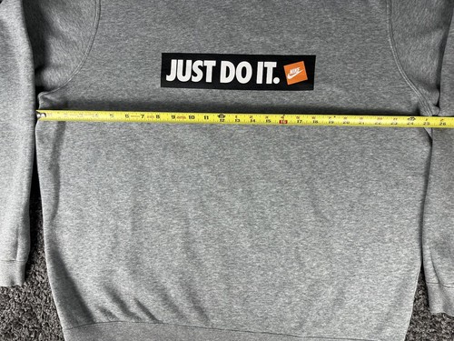 Nike Sweatshirt Men XXL Gray Fleece Inside Just Do It Retro JDI Soft 928699-063 - Picture 7 of 9