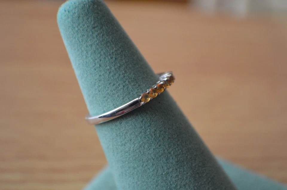 0.65ct Jalisco Fire Opal Ring Platinum over Sterling Silver Size 7 - Image 2 of 4