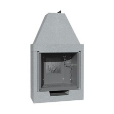 Camino A Legna In Ghisa Aperto Prefabbricato 74x45x127H M 80 TGH Marsicamin