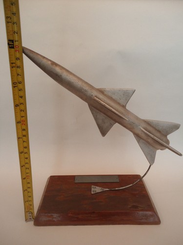 Old Rare Soviet USSR Metal Souvenir Rocket Space Cosmos Desktop Model Hand Made - Picture 4 of 12