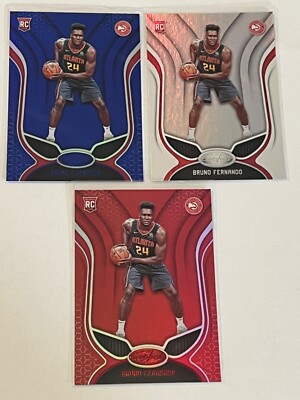 2019-20 Panini Certified Bruno Fernando Red - Blue - Silver Mirror RC #180 Lot