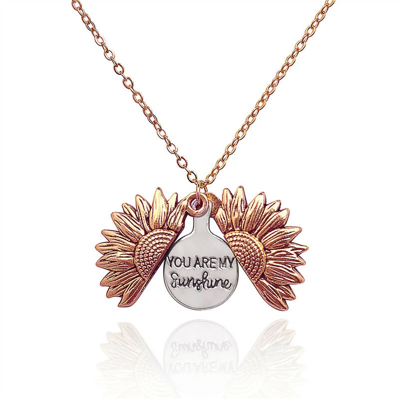 You Are My Sunshine Necklace Sunshine Necklace 18K Sunflower