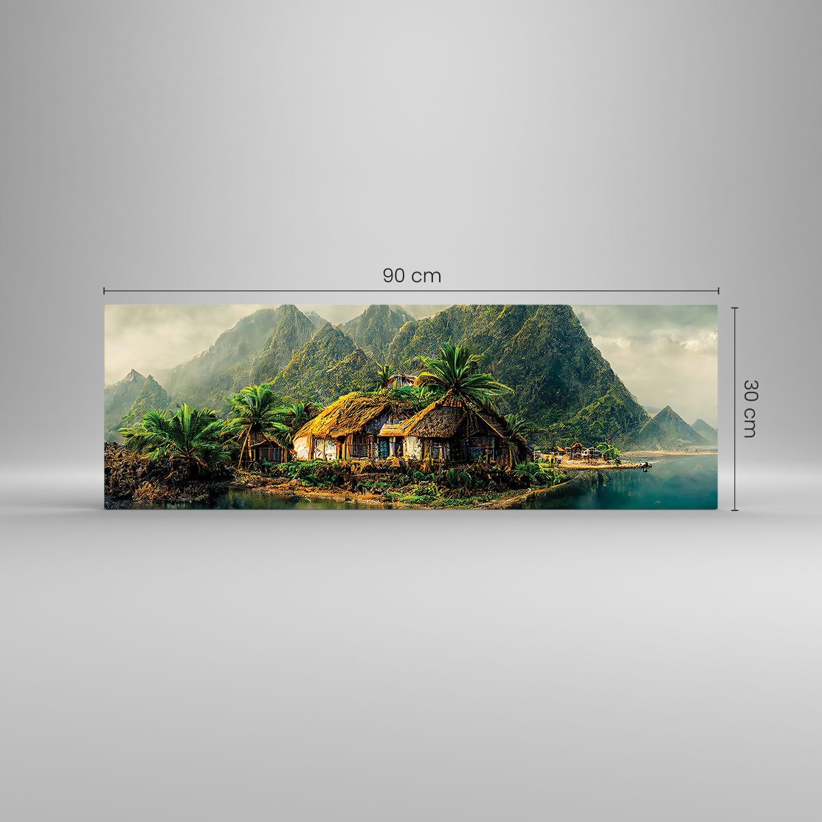 Tableau Toile 90x30cm Paysage Nature - Impression Moderne, Déco Murale Salon Chambre