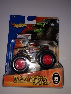New Hot Wheels Monster Jam 2004 Bad News Travels Fast 1:64 Size