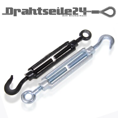 Spannschloss DIN 1480 M6 M8 M10 Verzinkt Seilspanner Drahtseil Stahlseil Spanner