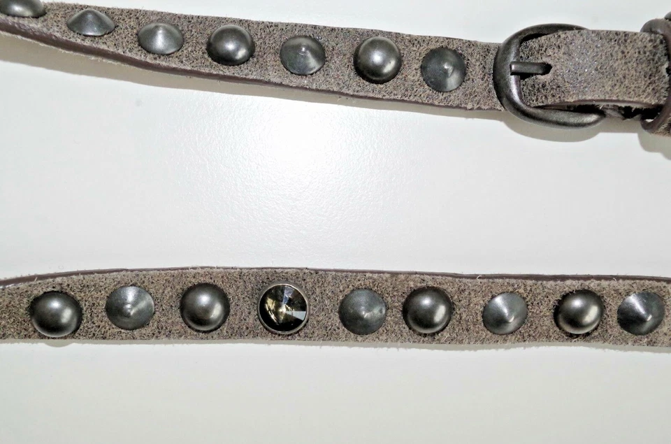 GUESS talla M (95) MUJER CADERAS CINTURÓN LOGO ARENA NUDE CUERO GENUINO CUENTAS 343 Foto 3 de 4