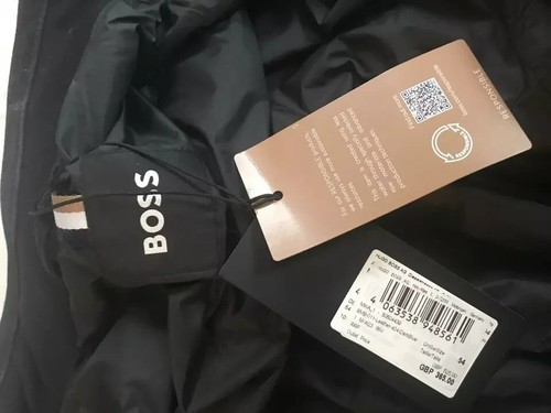 HUGO BOSS MENS Navy Blue MIKI SUEDE Bomber Jacket EU54 UK44 L Large BNWT - Picture 5 of 10