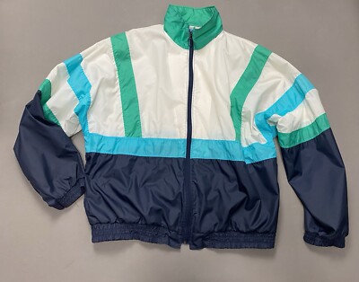 Vintage 90 s IB Pro Windbreaker Full Zip Jacket By Independently Basic Men s XL