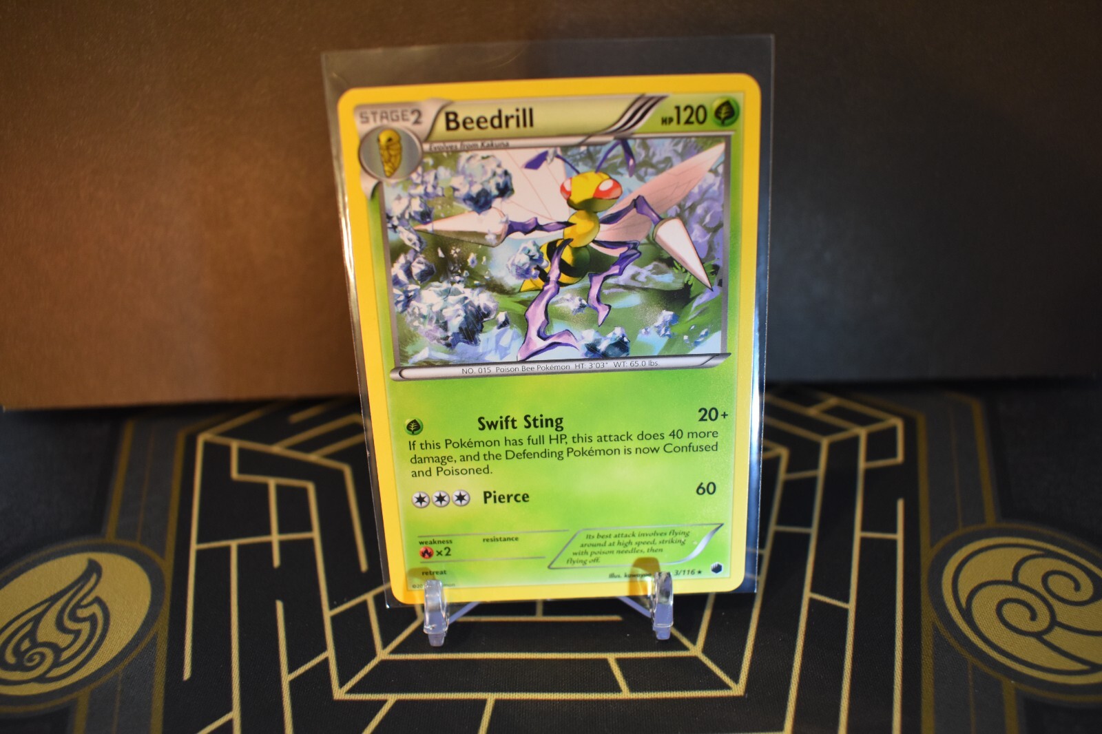 Beedrill - 3/116 - Rare LP, English Pokemon Plasma Freeze