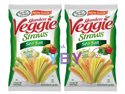 2 Packs Sensible Portions Sea Salt Garden Veggie Straws 23.5 OZ Each Pack