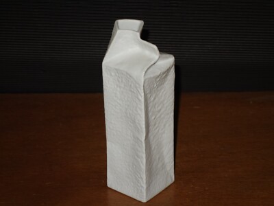 Rare ROSENTHAL Bisque Porcelain Vase Disigned as Milk Carton by
