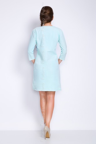 Womens Mini Dress With Bows Long Sleeve Crew Neck Bodycon Size 8-12 FT2783 - Picture 9 of 9