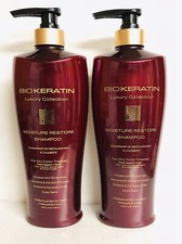 2 Bottles Bio Keratin Luxury Collection  Moisture Restore Shampoo 33.8 oz Each