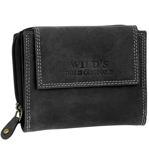 WILDS Damen Brieftasche Echt Leder Geldbörse Portemonnaie Geldbeutel Geldtasche - Picture 16 of 29