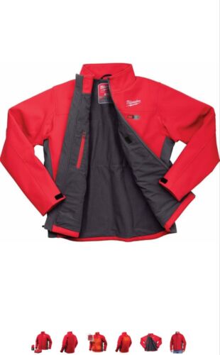 Milwaukee M12 US Size L-3XL Men's Heated TOUGHSHELL Jacket - Red or Black - Picture 2 of 6