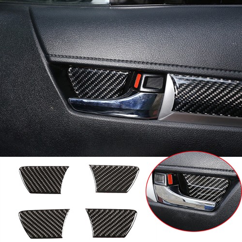Carbon Fiber Interior Door Handle Bowl Cover Fit For T@yota Hilux Revo 2015-2021 - Picture 1 of 6