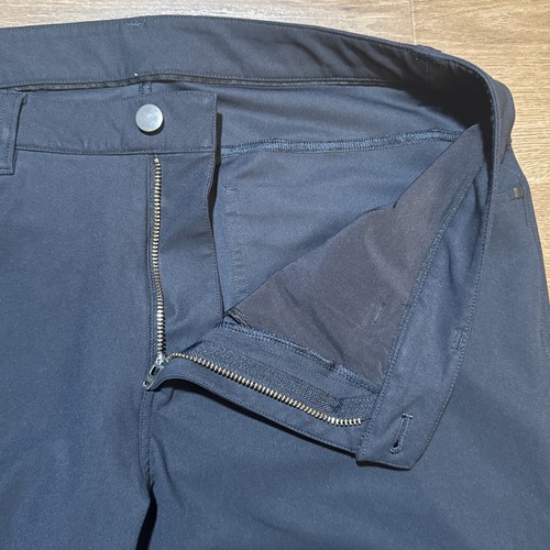 Lululemon ABC Pantalone Uomo 34x33 Navy Vestibilità Classica Warpstreme Chino Elasticizzato - Foto 6 di 13