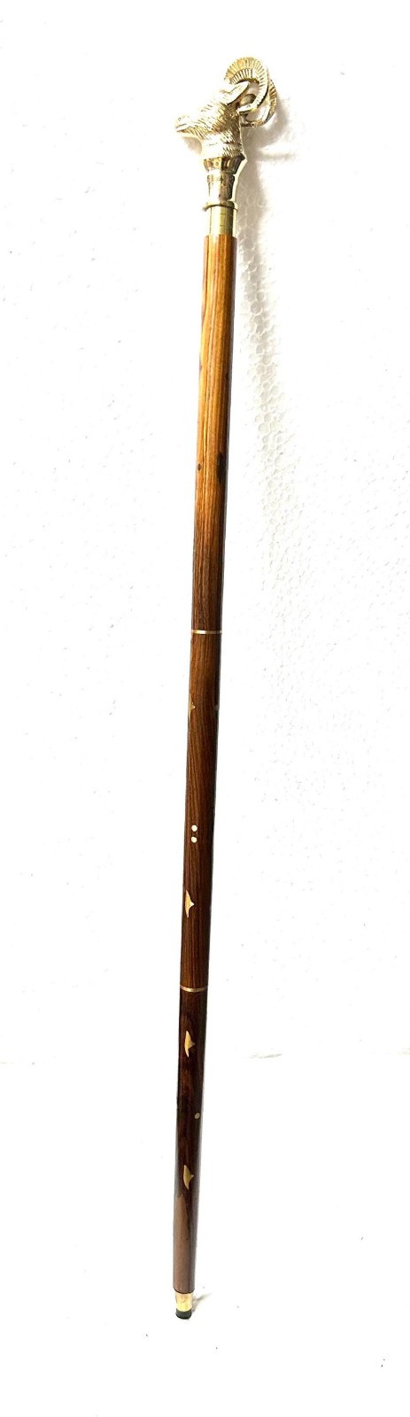 Beautiful Victorian Solid Brass Handle Wooden Wal… - image 8