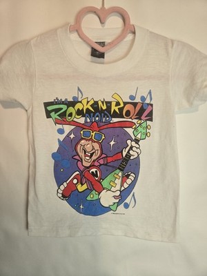 Vintage 80s Rock N Roll Noid 4t Childs Kids Youth T-shirt Dominos Pizza 1988