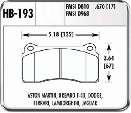 Hawk HB193F.670 Hawk Performance Brake BREMBO F-40 FERRARI JAGUA