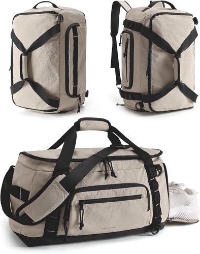 Mochila de gimnasio BAGSMART para hombre deportes y viajes de fin de semana, 4 en 1 camello