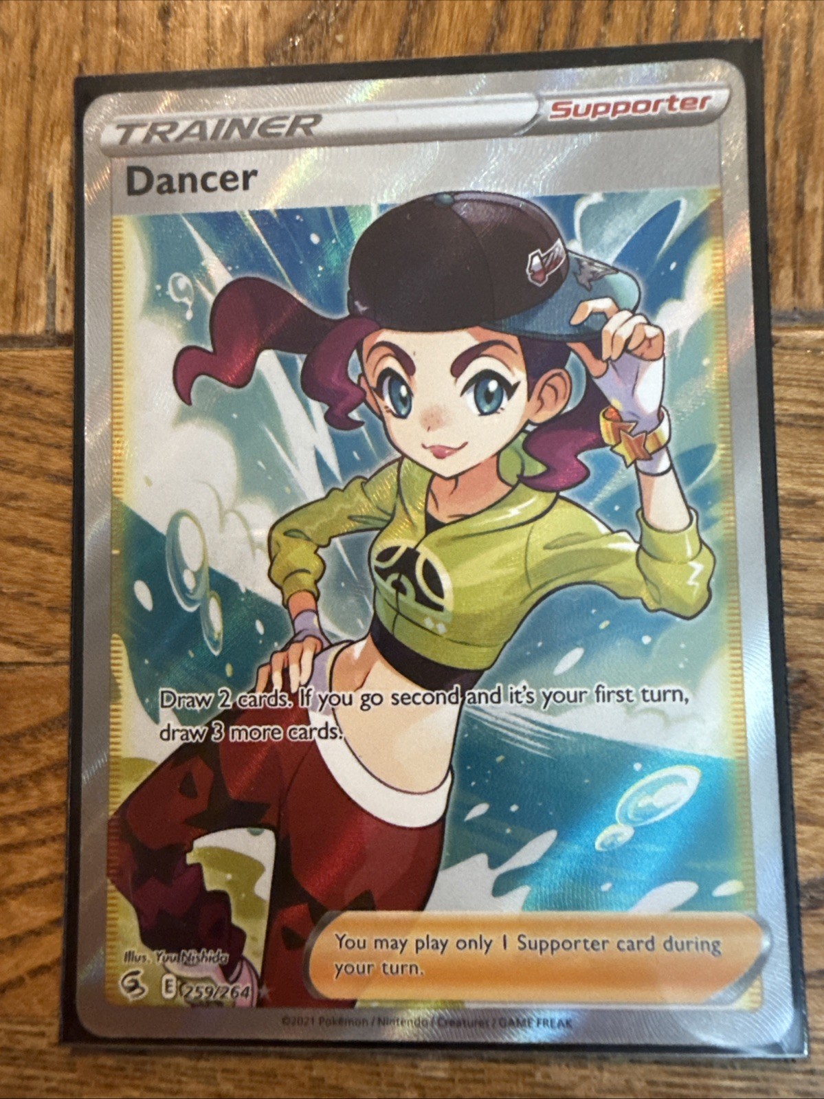 Pokémon TCG Dancer Full Art Holo Rare Card 259/264 Fusion Strike NM Condition