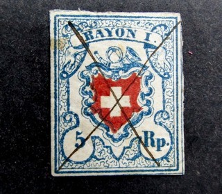 nystamps Switzerland Stamp # 10 Used $160 L10y992
