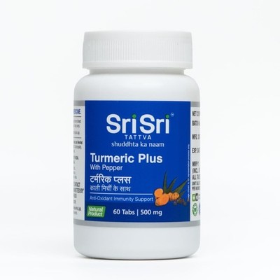 Sri Sri Tattva Turmeric Plus,60 Tabs | 500Mg (Pack Of 3)